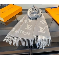 Super Quality Louis Vuitton Cashmere Wool Long Scarf 40x180cm LV010604 Grey 2026