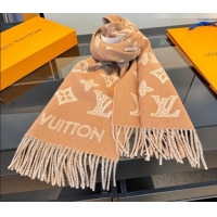 Buy Fashionable Louis Vuitton Cashmere Wool Long Scarf 40x180cm LV010604 Beige 2026