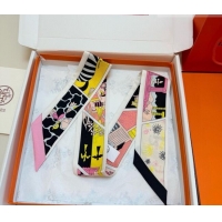 Top Quality Hermes Factory Suite Silk Twilly Bandeau Scarf 6058 Pink 2026