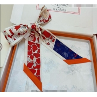 Luxury Discount Hermes Factory Suite Silk Twilly Bandeau Scarf 6058 Orange 2026