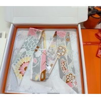 Shop Promotional Hermes Couleur Silk Twilly Bandeau Scarf 5x86cm 6058 Grey 2026