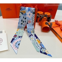 Promotional Hermes Couleur Silk Twilly Bandeau Scarf 5x86cm 6058 Blue 2026