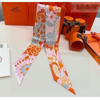 Traditional Specials Hermes Couleur Silk Twilly Bandeau Scarf 5x86cm 6058 Orange 2026