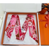 Buy Fashionable Hermes Couleur Silk Twilly Bandeau Scarf 5x86cm 6058 Pink 2026