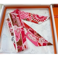 Buy Fashionable Hermes Couleur Silk Twilly Bandeau Scarf 5x86cm 6058 Pink 2026