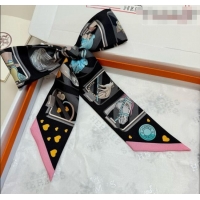 Fashion Discount Hermes Silk Twilly Bandeau Scarf 5x86cm Black HS010603 2026