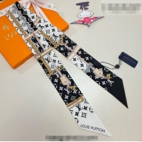 Good Product Louis Vuitton Monogram Confidential Bandeau Silk Scarf 6x120cm M78655 White/Black 2026