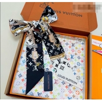 Good Product Louis Vuitton Monogram Confidential Bandeau Silk Scarf 6x120cm M78655 White/Black 2026
