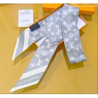 Promotional Louis Vuitton Monogram Silhouette BB Bandeau Silk Scarf 5x120cm M97169 Grey 2026
