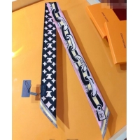 Top Quality Louis Vuitton Bejewelled BB Bandeau Silk Scarf 5x120cm M78854 Black 2026