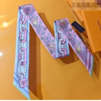 Top Design Louis Vuitton Bejewelled BB Bandeau Silk Scarf 5x120cm M78854 Pink 2026