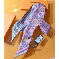 Top Design Louis Vuitton Bejewelled BB Bandeau Silk Scarf 5x120cm M78854 Pink 2026