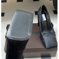 Best Product Alaia Square Pumps 10cm in Haircalf Black 2026 AL102908 1029132