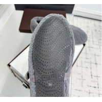 Alaia Ballet Flats in Shearling Wool Grey 2026 AL120901 1209007