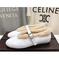 Most Popular Alaia Ballet Flats in Leather and Wool White AL102901 1209013