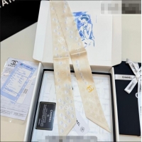 Grade Design Chanel Beads Silk Scarf 6x120cm CH010608 Nude 2026