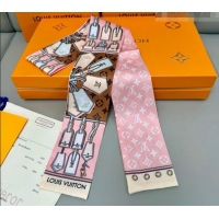 Unique Grade Louis Vuitton Bandeau Silk Scarf 8x120cm LV010605 Pink 2026