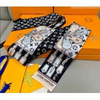 Top Quality Louis Vuitton Bandeau Silk Scarf 8x120cm LV010605 Black 2026
