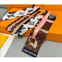 Top Grade Louis Vuitton Giant 3D Monogram Bandeau Silk Scarf 6085 White 2026