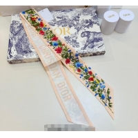 Top Grade Dior D-Millefiori Bandeau Silk Scarf 6x100cm DR010602 Nude 2026