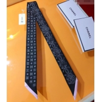 Good Looking Chanel Bloom Silk Scarf 6x120cm CH010607 Black 2026