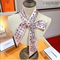 Luxury Discount Chanel Bloom Silk Scarf 6x120cm CH010607 Pink 2026