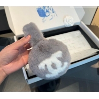 Famous Brand Chanel Earmuff CH010509 Grey/White 2026