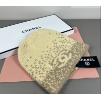 Good Product Chanel Knit Hat CH010512 Beige 2026