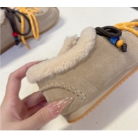 Best Luxury Loewe High top Sneakers in Suede and Wool Beige 2026 LW103001 1030039