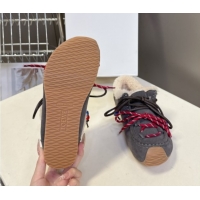 Good Quality Loewe High top Sneakers in Suede and Wool Grey 2026 LW103001 1030041