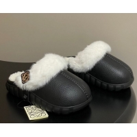 Low Price Loewe Wool Platform Mules 2026 LW103004 Black