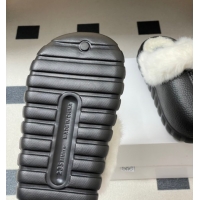 Low Price Loewe Wool Platform Mules 2026 LW103004 Black