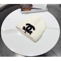 Spot Bulk Chanel Knit Hat with Beads CC CH010513 White 2026
