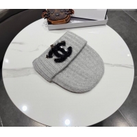 Spot Classic Chanel Knit Hat with Beads CC CH010513 Grey 2026