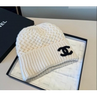 Fashion Discount Chanel Knit Hat CH010516 White 2026
