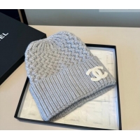 Classic Cheapest Chanel Knit Hat CH010516 Grey 2026