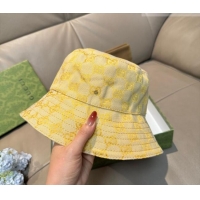Fashion Discount Gucci GG Canvas Bucket Hat GG010513 Yellow 2026