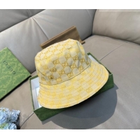 Fashion Discount Gucci GG Canvas Bucket Hat GG010513 Yellow 2026
