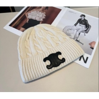 New Release Creation Celine Knit Hat CE010516 Ivory 2026