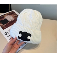 Top Grade Celine Knit Hat CE010516 White 2026