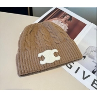 Inexpensive Celine Knit Hat CE010516 Brown 2026