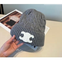 Luxury Discount Celine Knit Hat CE010516 Grey 2026
