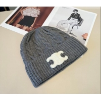 Luxury Discount Celine Knit Hat CE010516 Grey 2026