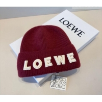 New Cheap Loewe Knit Hat LW010516 Red 2026
