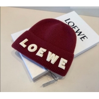 New Cheap Loewe Knit Hat LW010516 Red 2026