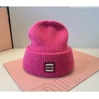Market Sells Miu Miu Knit Hat MIU010516 Dark Pink 2026