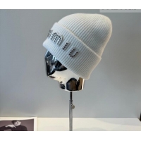 Good Quality Miu Miu Knit Hat with Studs MIU010516 White 2026