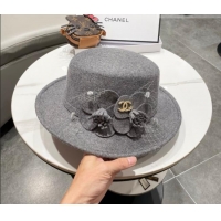 Best Price Miu Miu Wool Wide Brim Hat with Bloom CH010518 Grey 2026
