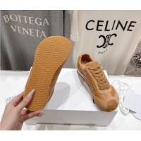 Good Quality Loewe Ballet Runner 2.0 Sneakers in Leather and Suede Light Brown 1210051