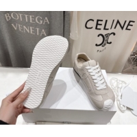 Grade Quality Loewe Ballet Runner 2.0 Sneakers in Leather and Suede Light Grey 1210053